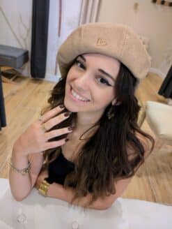 Béret Taupe Cœur