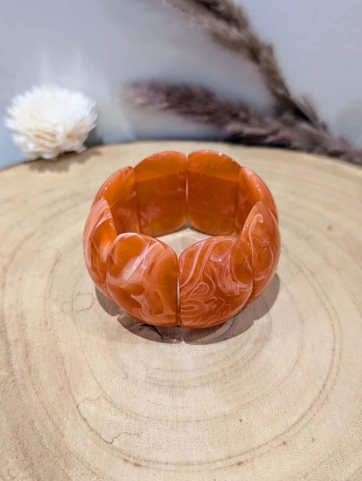 Bracelet Manchette Orange