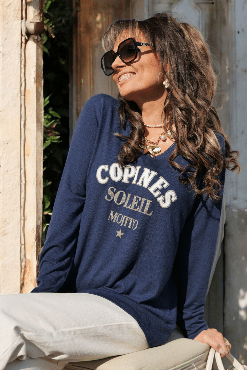 Pull "Copine Soleil Mojito" Marine