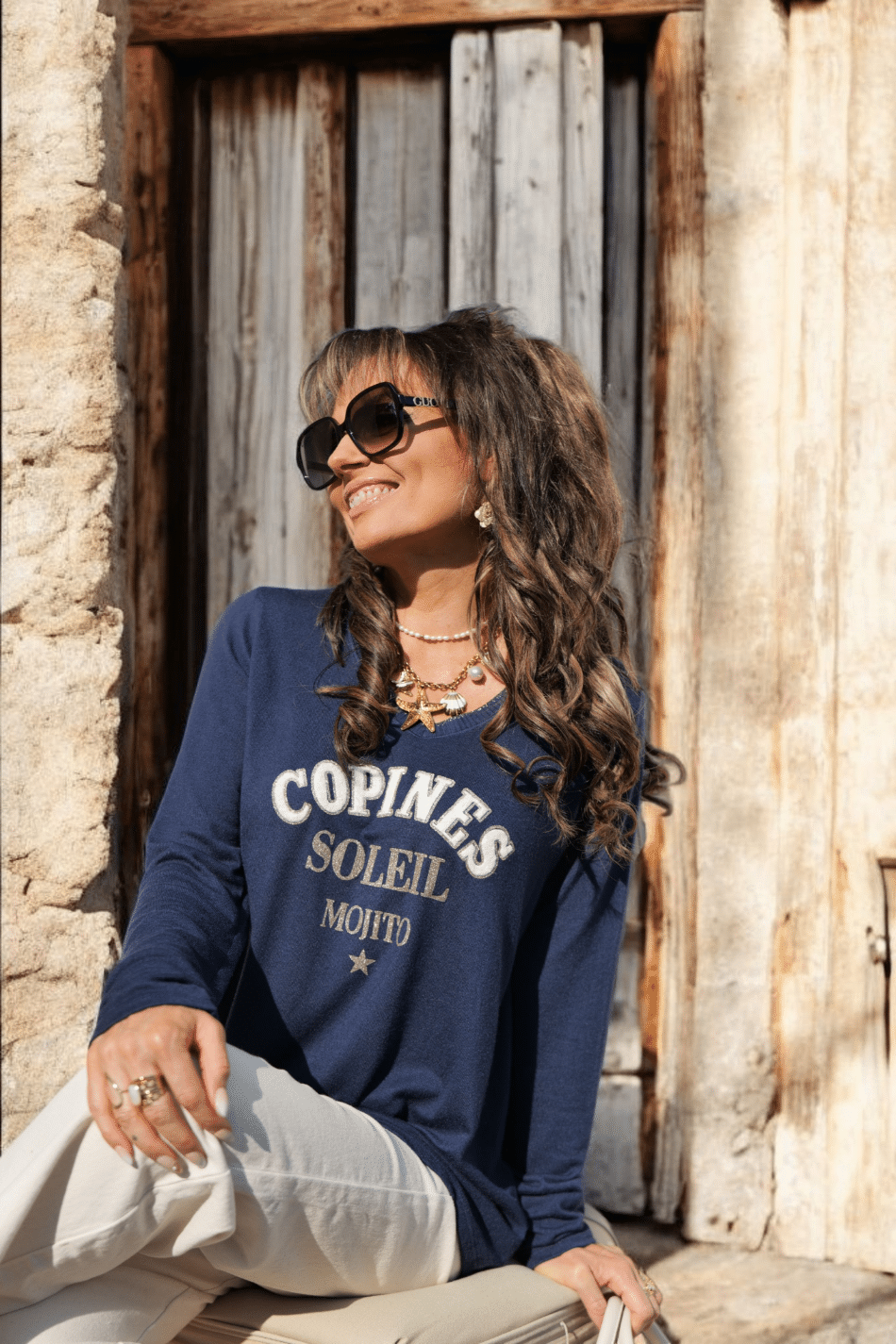 Pull "Copine Soleil Mojito" Marine – Image 3