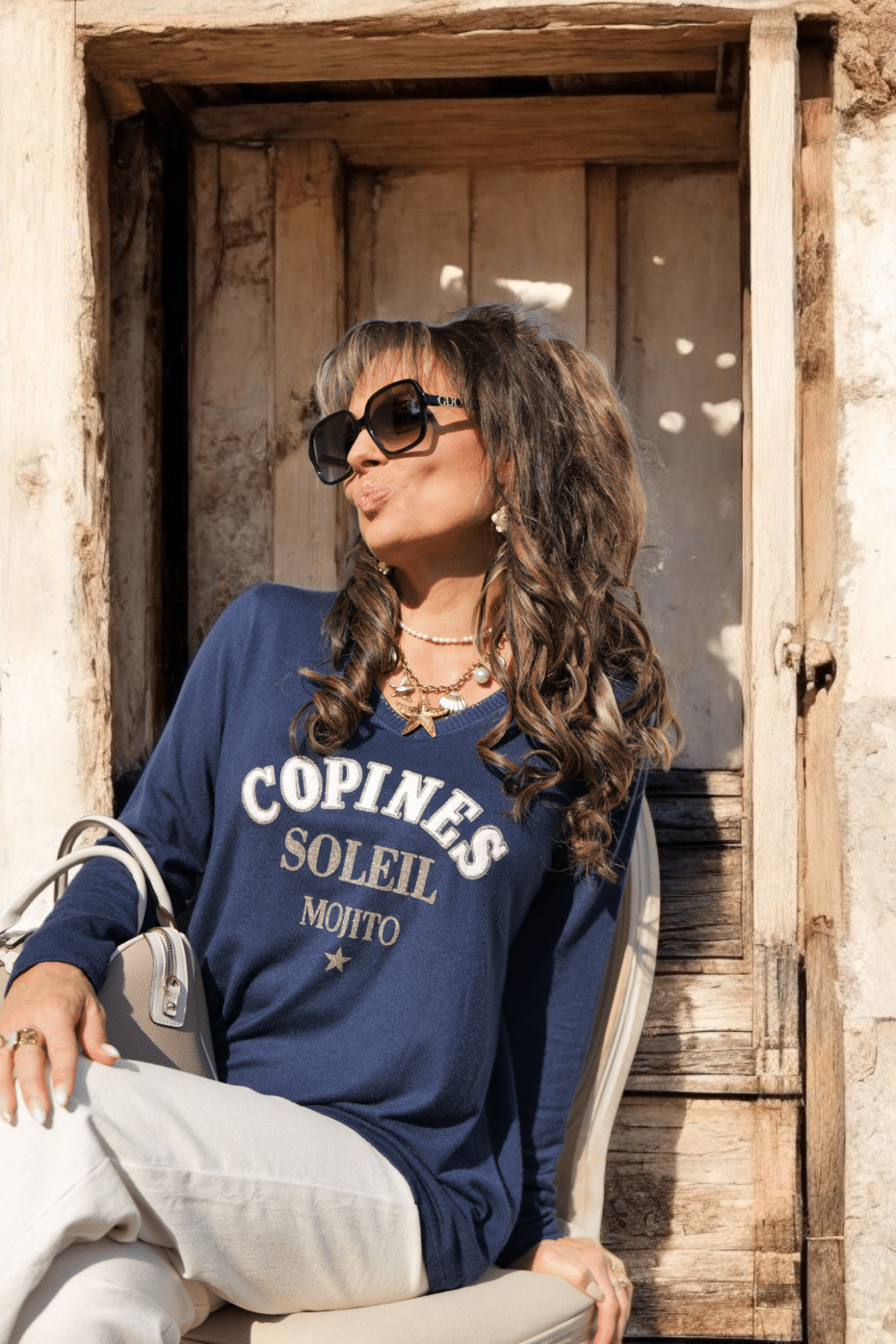 Pull "Copine Soleil Mojito" Marine – Image 10
