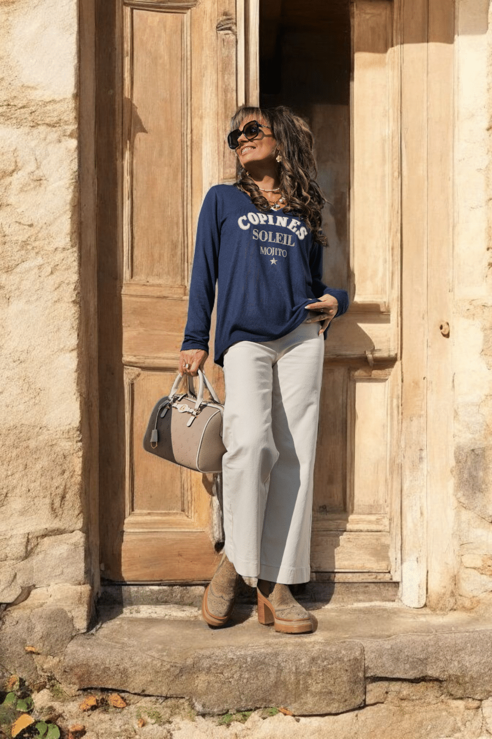 Pull "Copine Soleil Mojito" Marine – Image 4