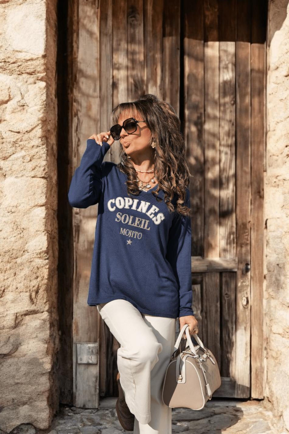 Pull "Copine Soleil Mojito" Marine – Image 7