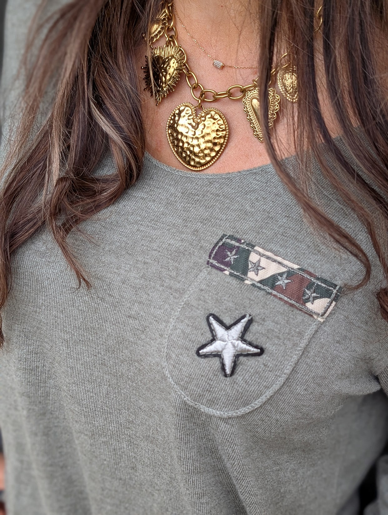Pull Kaki US Etoile – Image 5