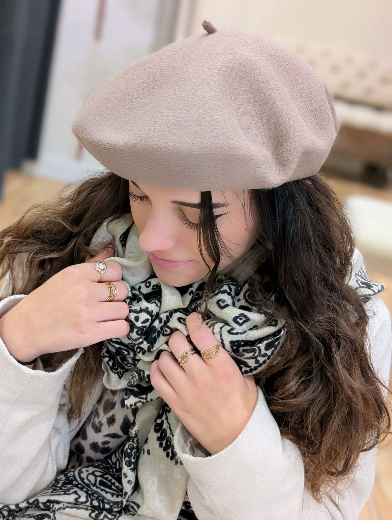 Béret Uni Taupe
