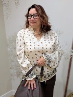 Alternative view of Blouse Motifs Beige