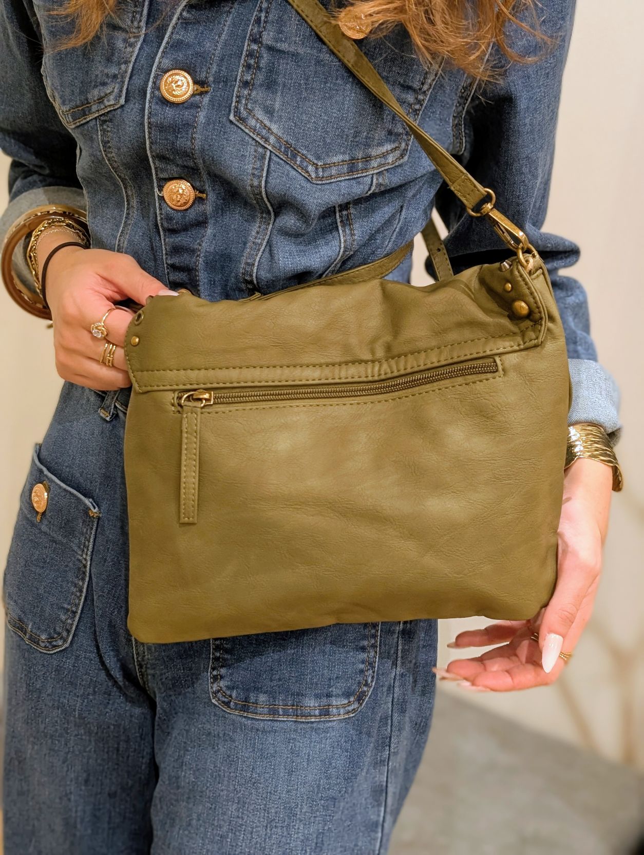 Sac Clouté Kaki – Image 3