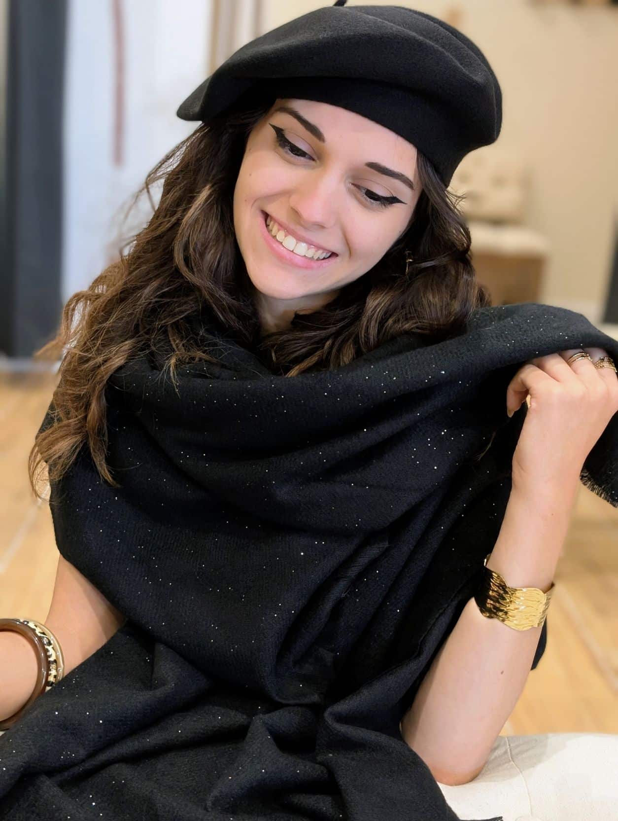 Echarpe Noire Strass – Image 4