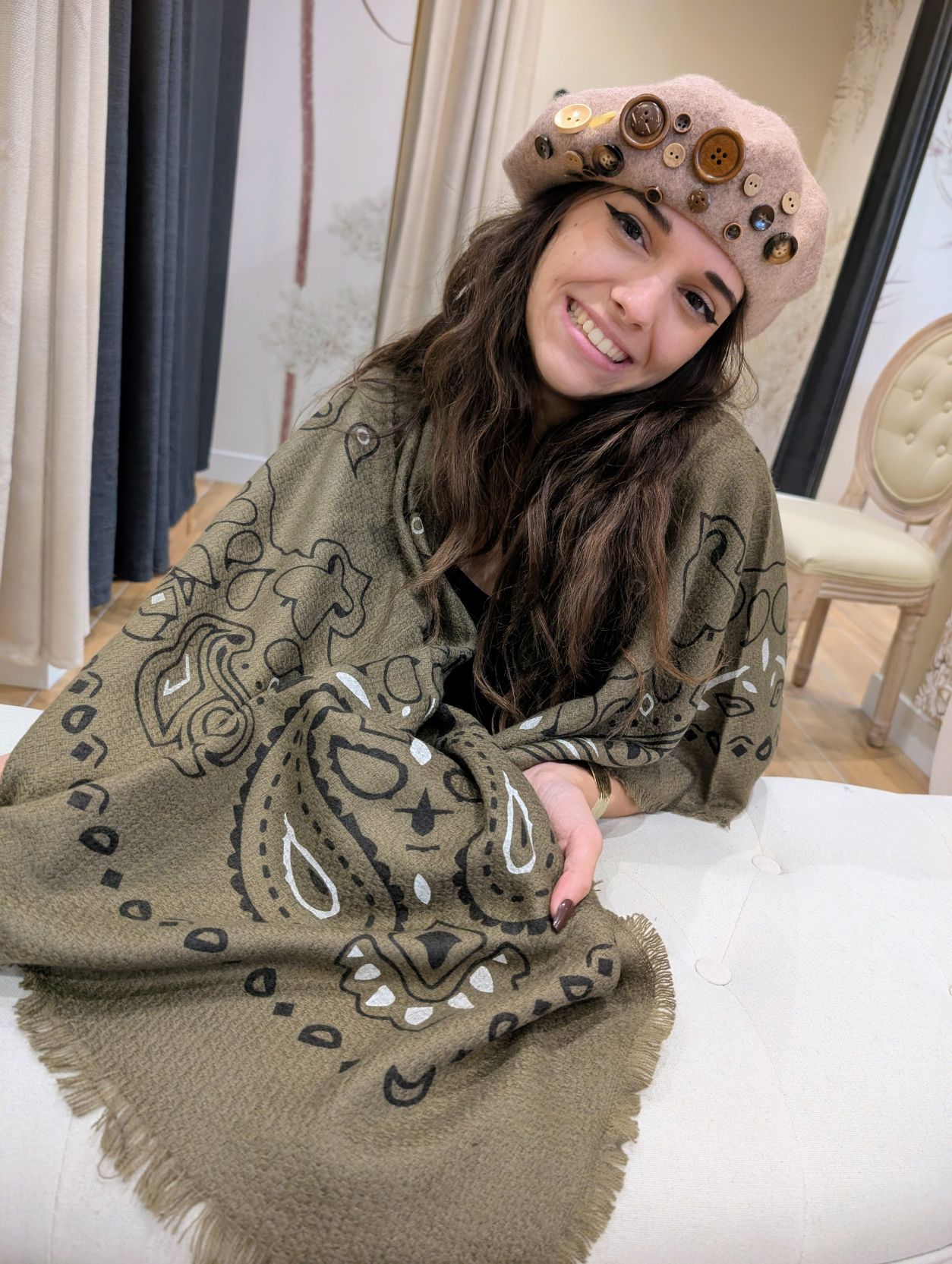Echarpe Nina Dark Taupe – Image 3