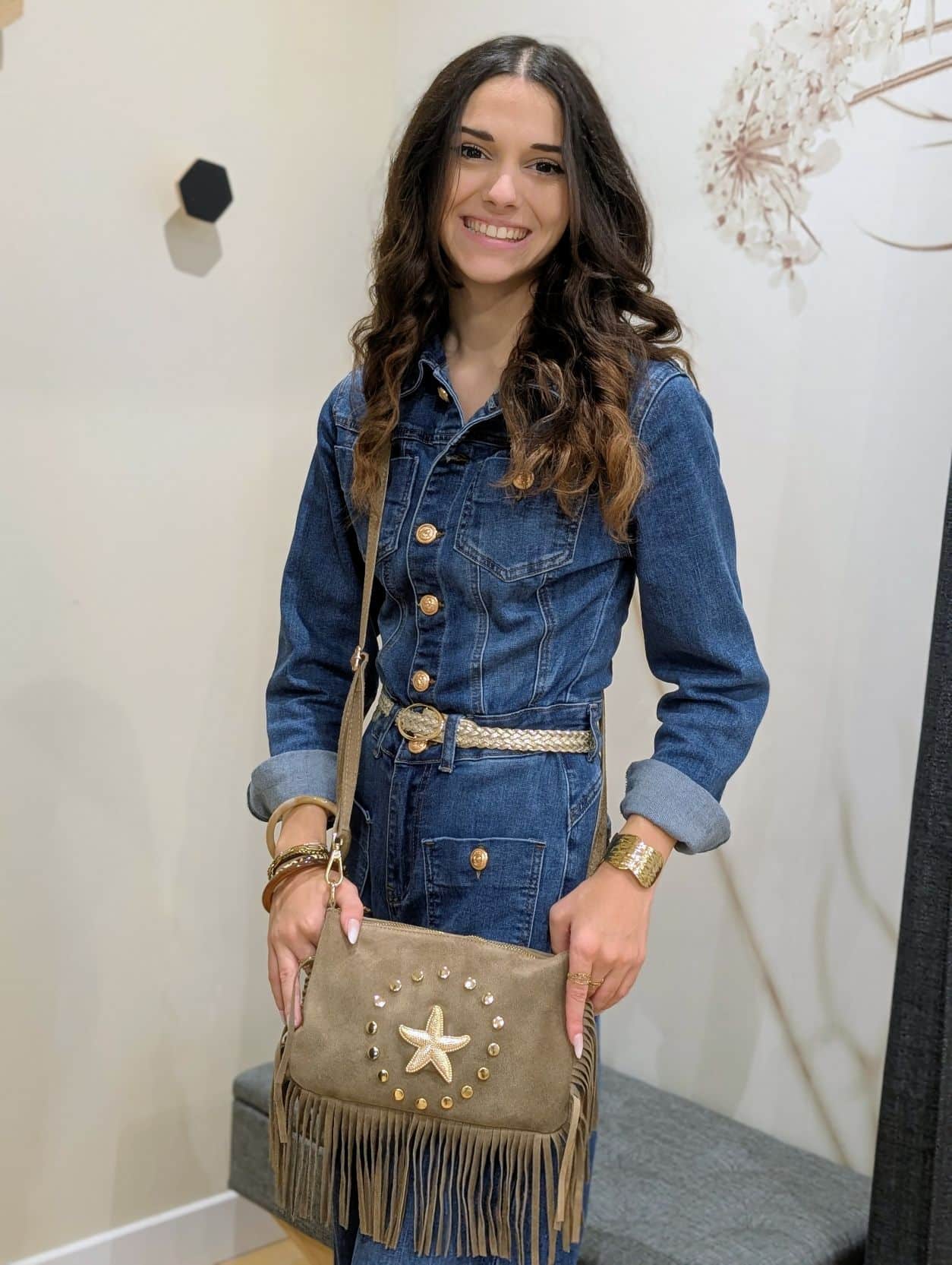 Sac Taupe à Franges – Image 4