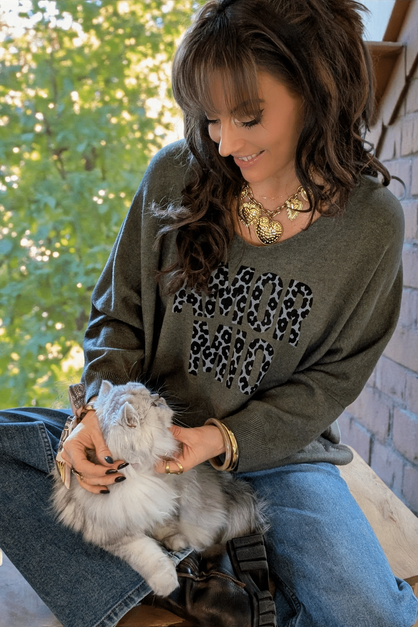 Pull Amor Mio Kaki
