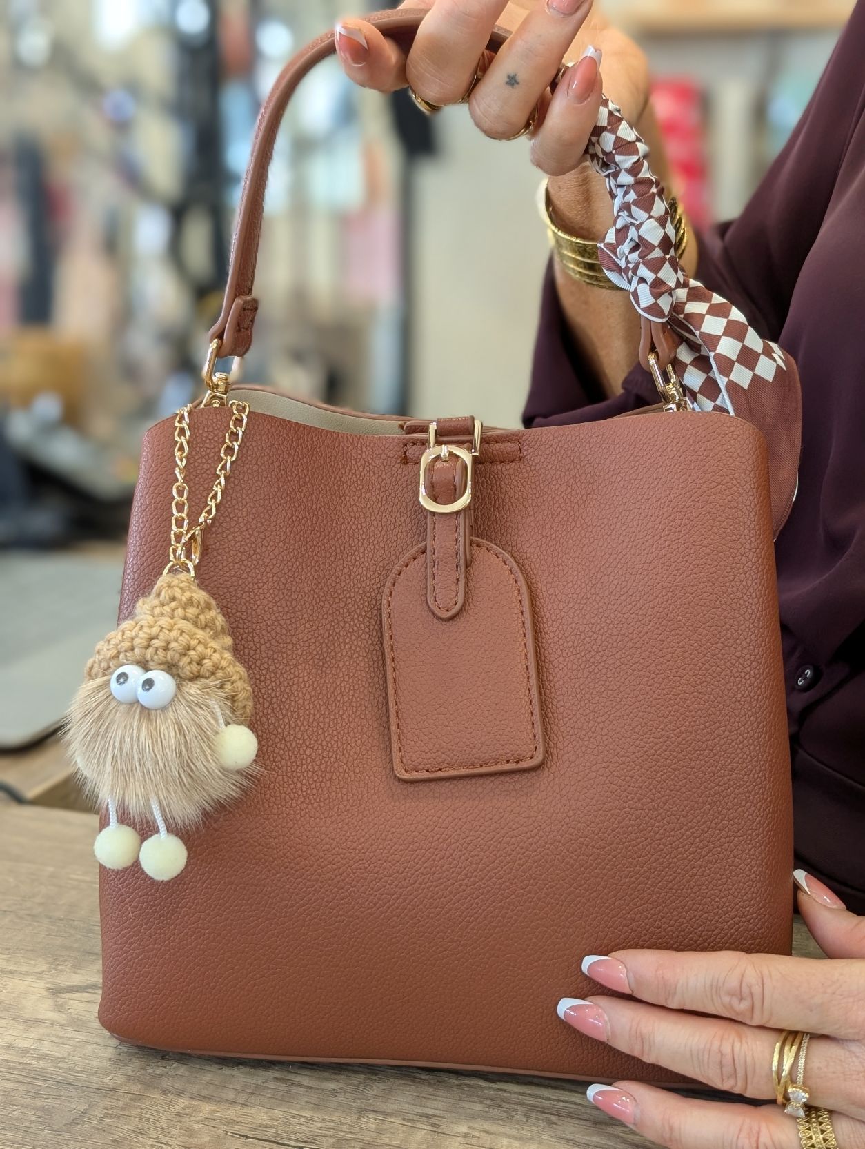 Sac Uni Camel Ruban – Image 2