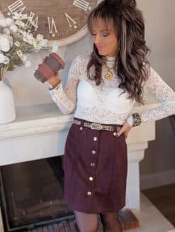 Jupe Paola Bordeaux