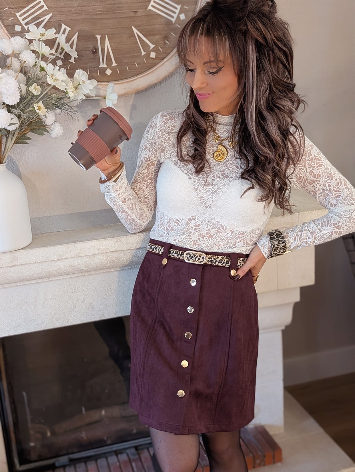 Jupe Paola Bordeaux