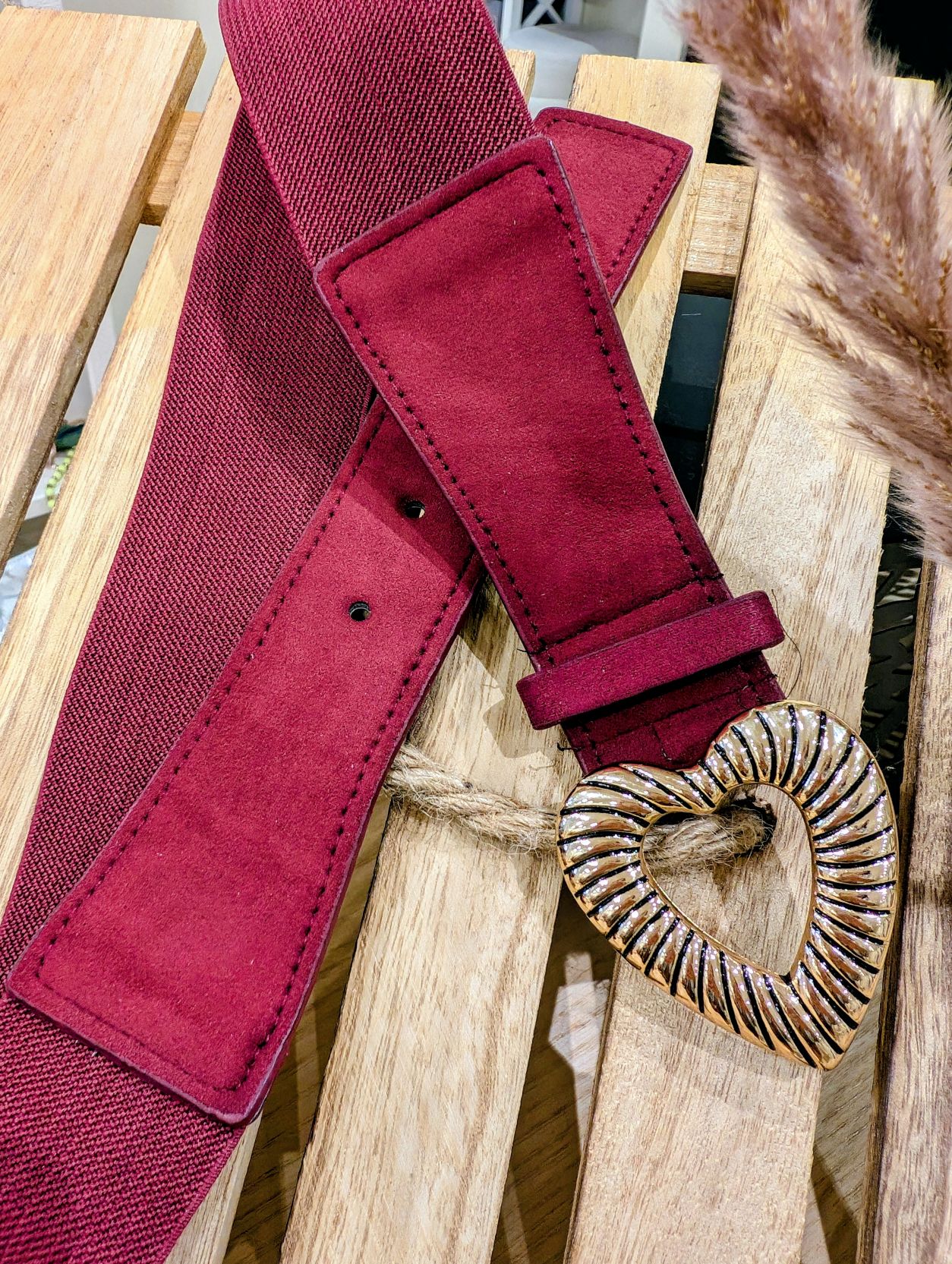 Ceinture Cuore Bordeaux