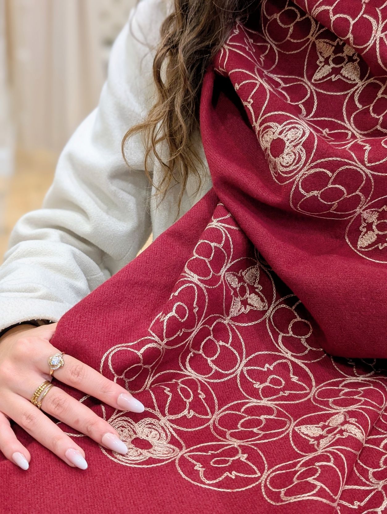 Echarpe Isma Burgundy – Image 3
