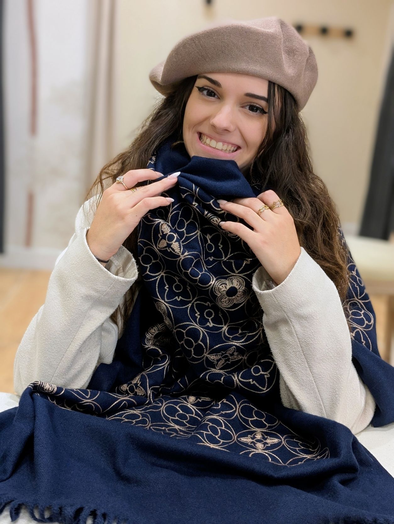 Echarpe Isma Navy – Image 2
