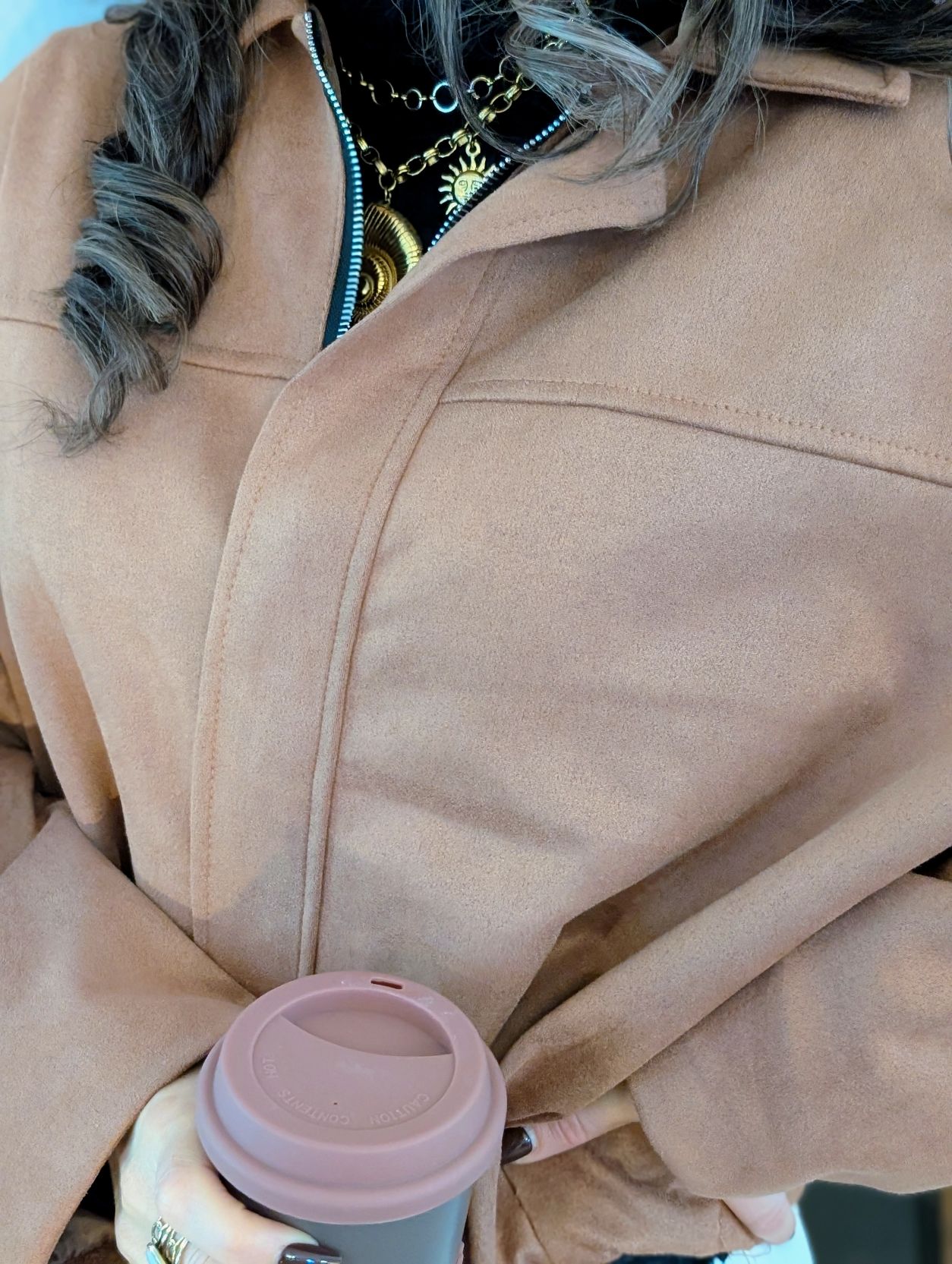 Veste oversize Maya Camel – Image 4