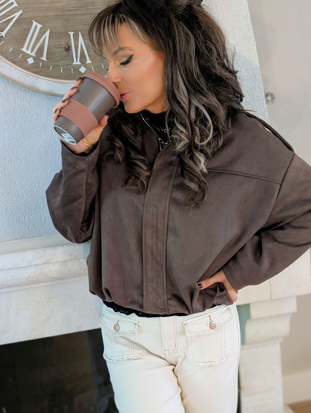 Veste oversize Maya Choco – Image 3