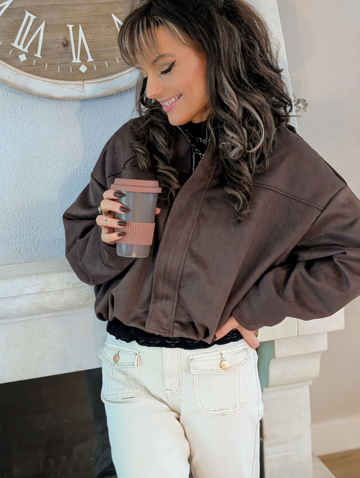 Veste oversize Maya Choco – Image 5