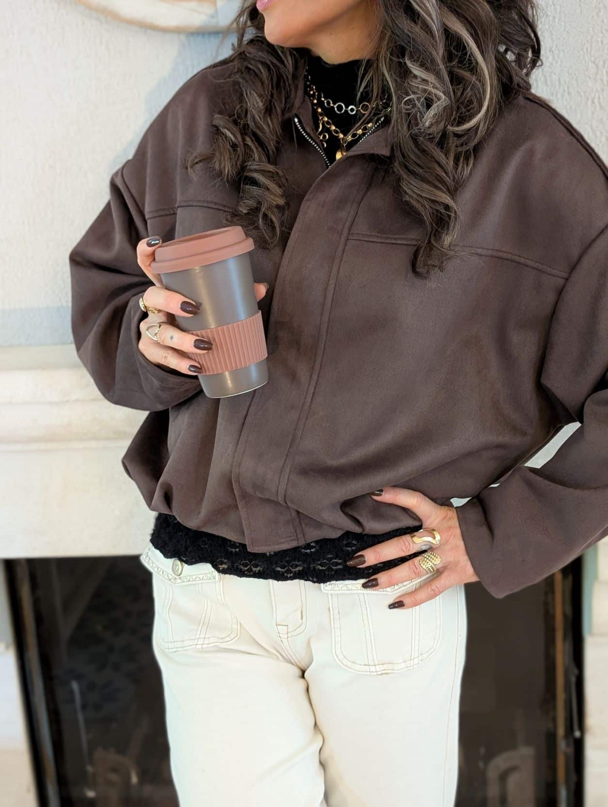 Veste oversize Maya Choco – Image 2