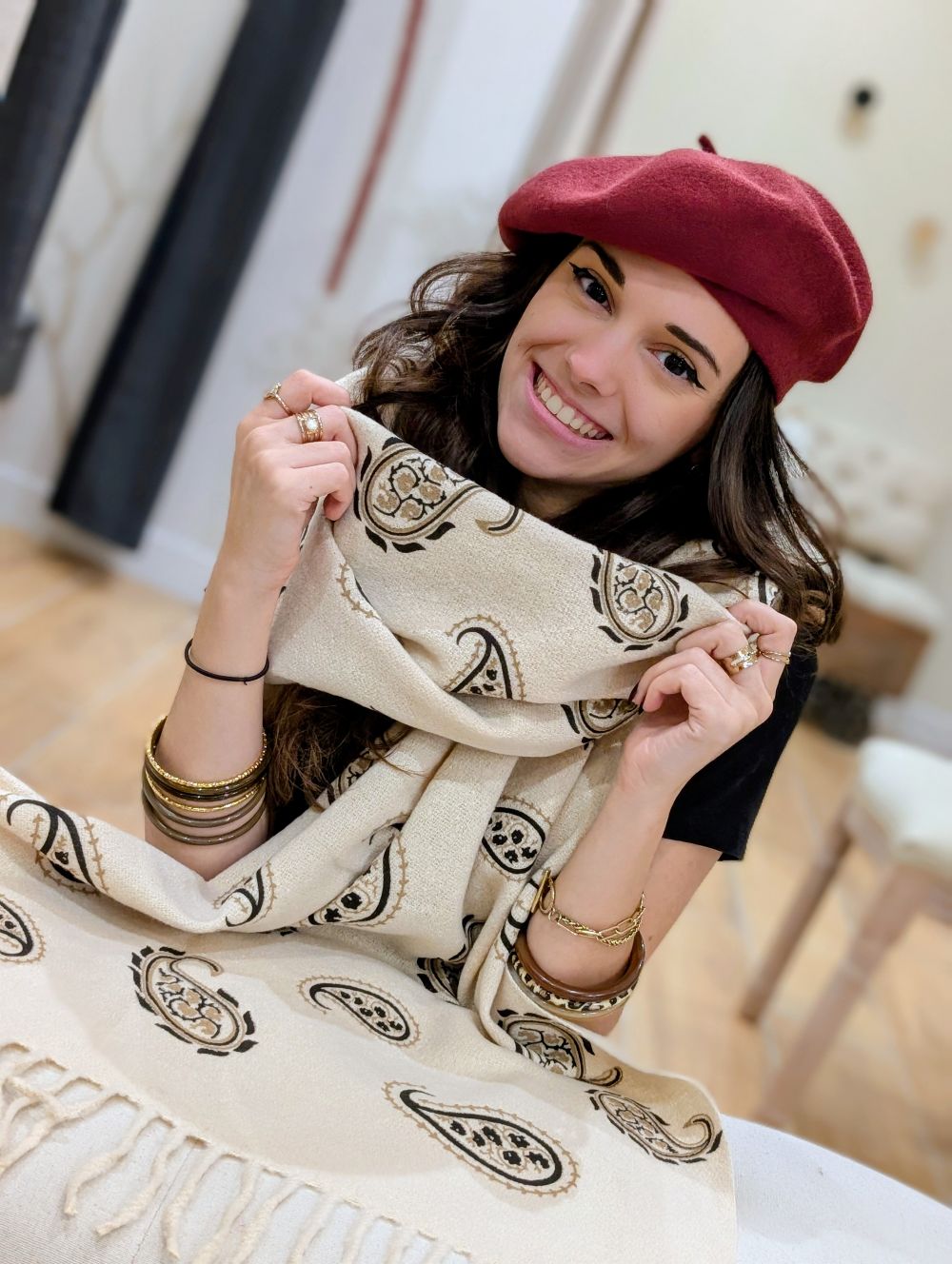 Écharpe Ines beige