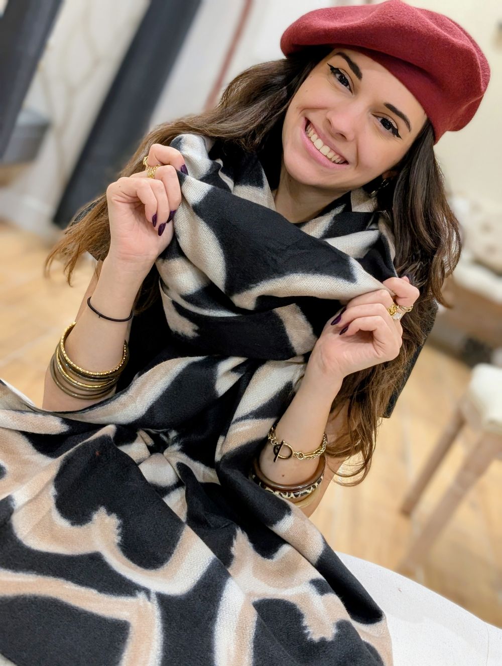 Écharpe Colette noire – Image 3