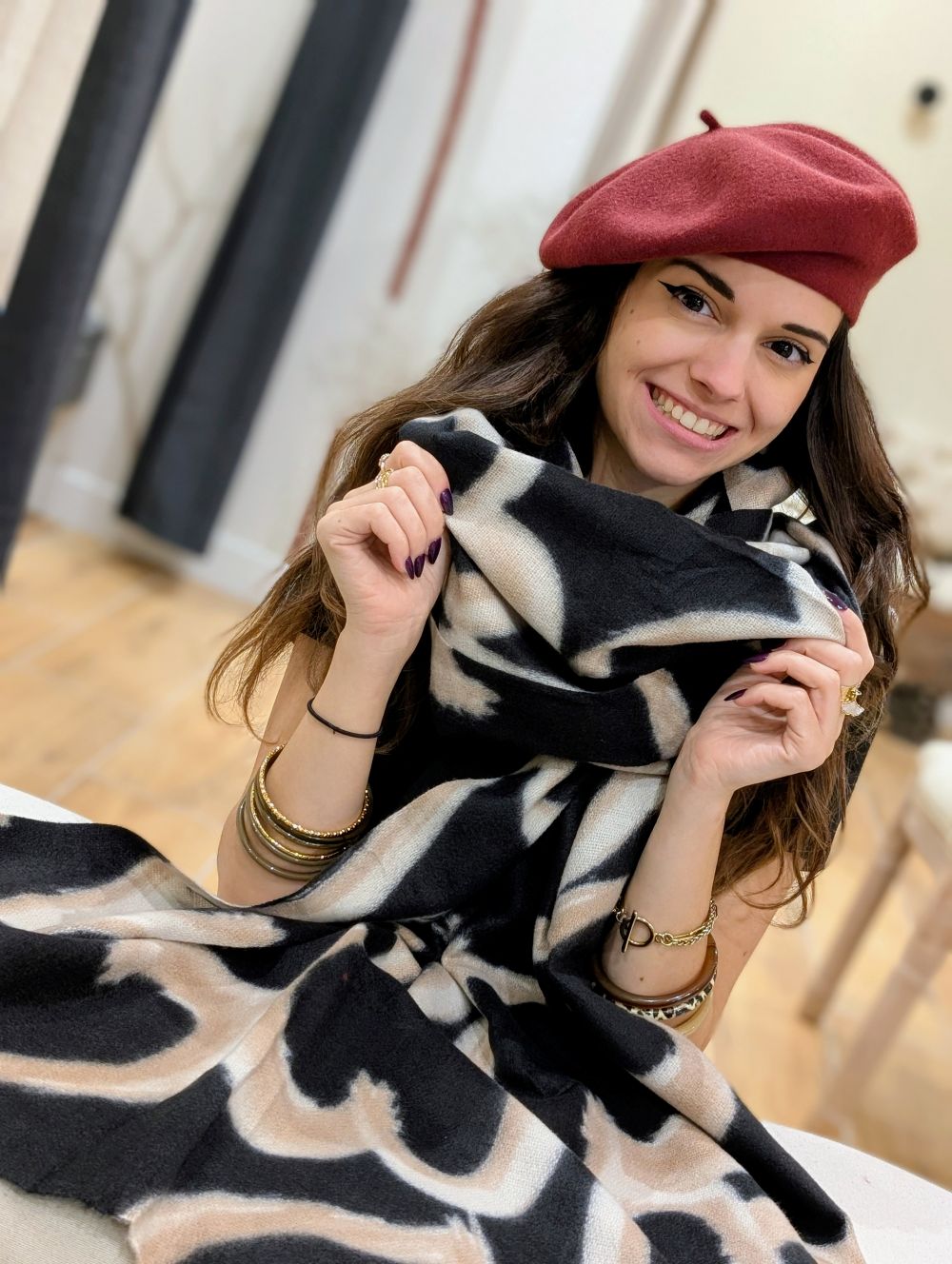Écharpe Colette noire – Image 2