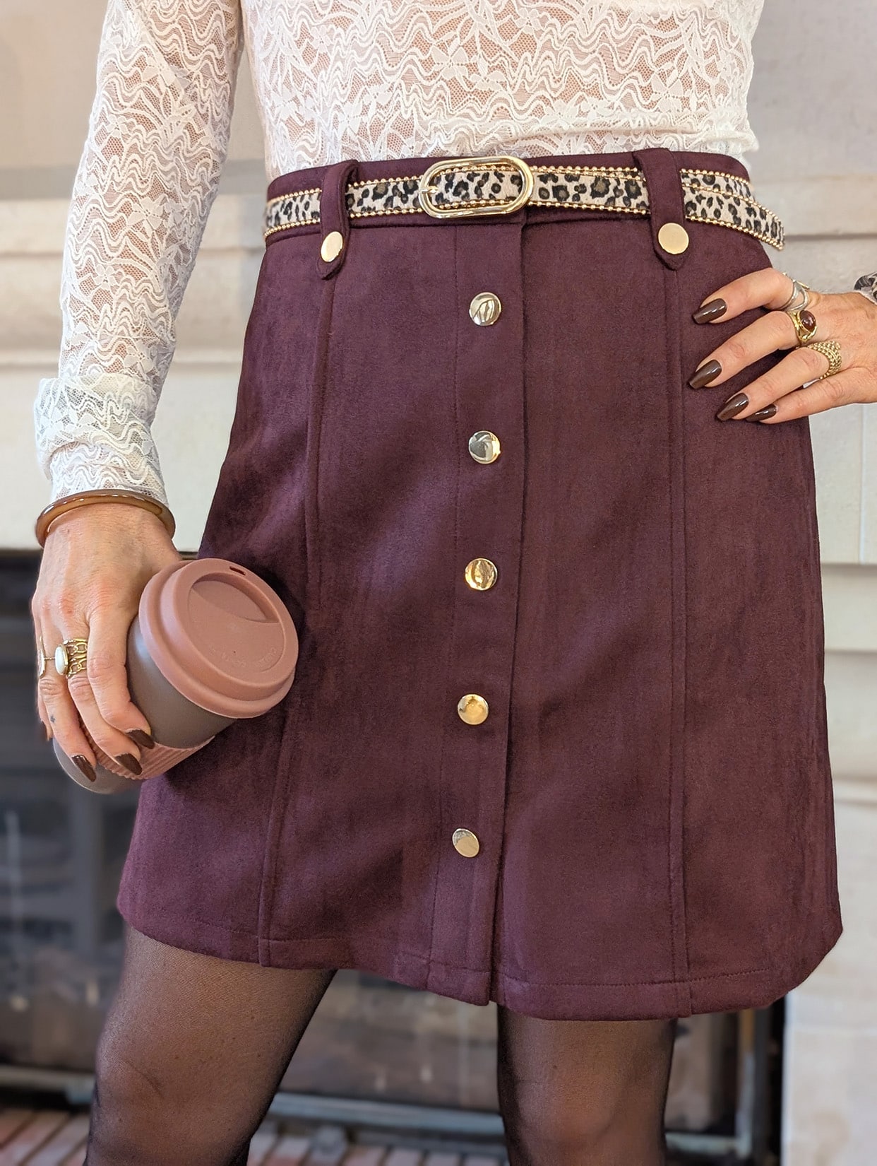 Jupe Paola Bordeaux – Image 2