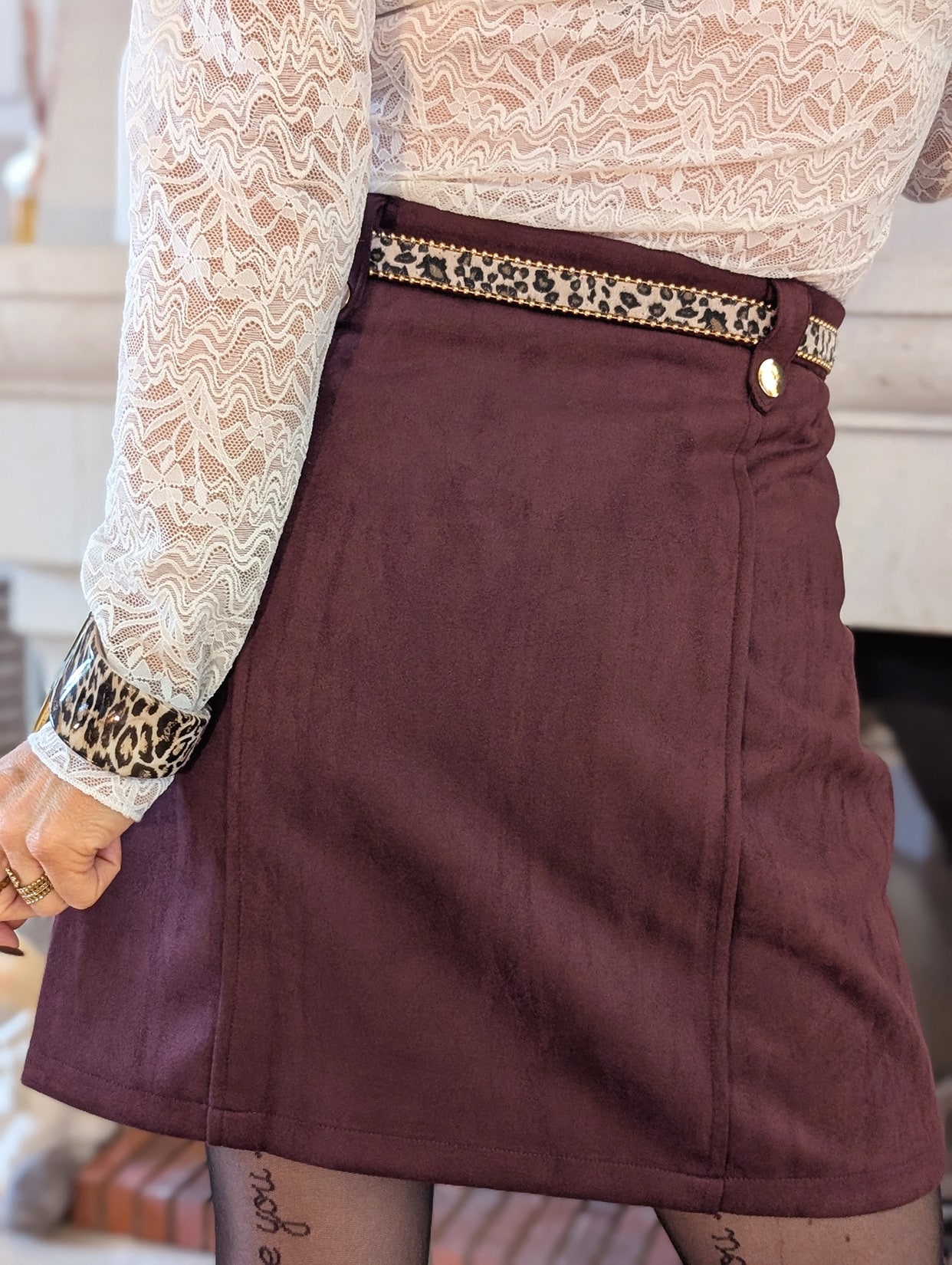 Jupe Paola Bordeaux – Image 4