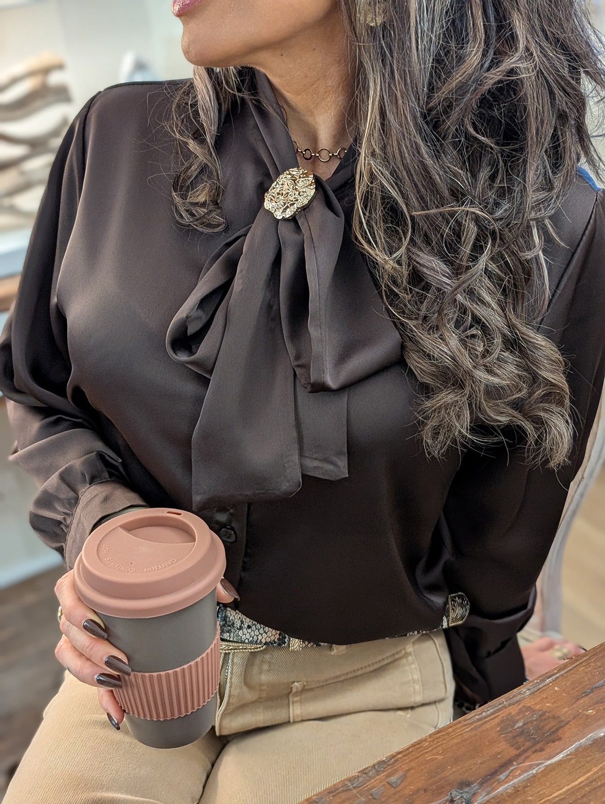 Chemisier Venus Choco – Image 6