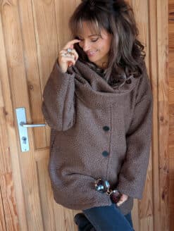 Manteau Doudie + écharpe Choco – Image 4
