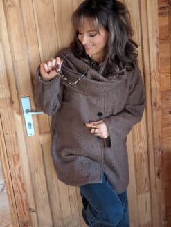 Manteau Doudie + écharpe Choco – Image 2