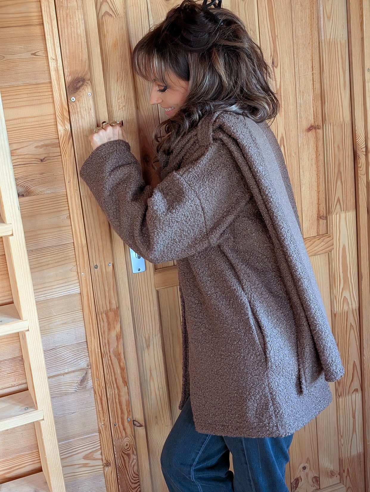 Manteau Doudie + écharpe Choco – Image 5