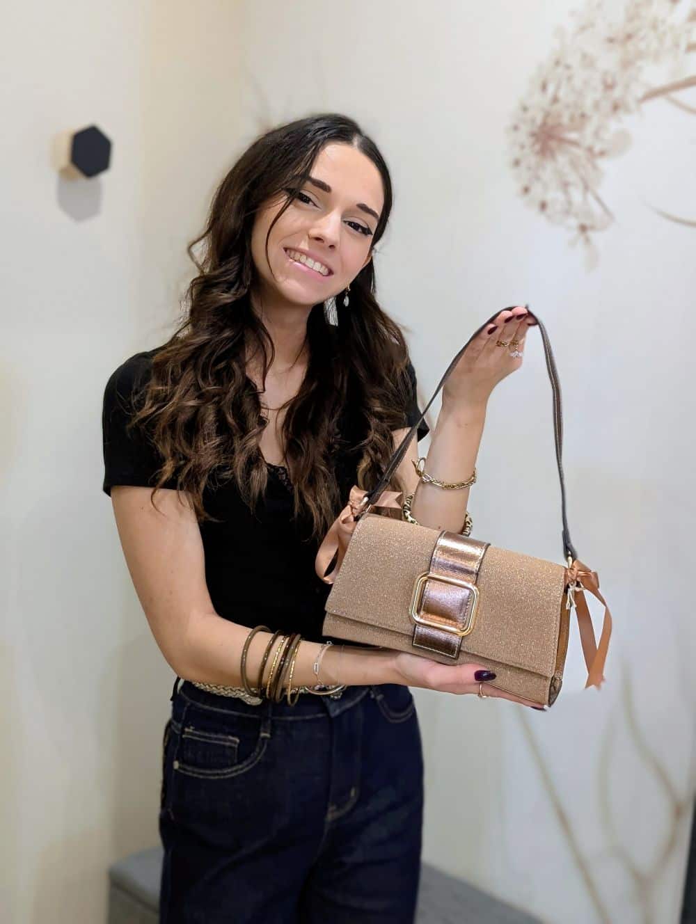 Sac doré brillant – Image 3