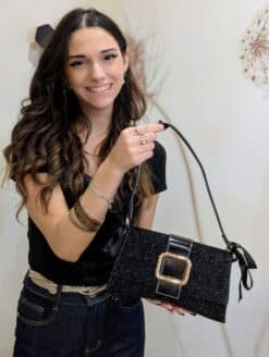 Sac noir brillant