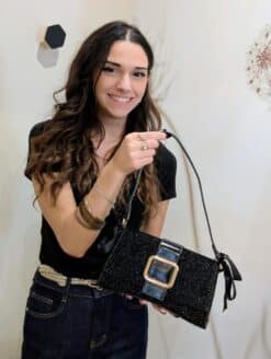Sac noir brillant – Image 4