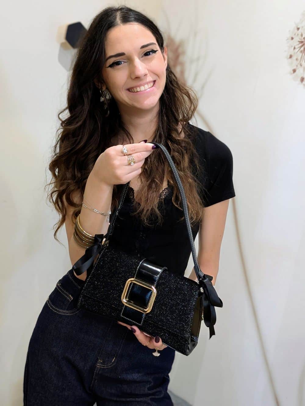 Sac noir brillant – Image 3