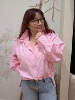 Chemise col volanté