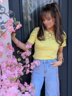 Top jaune dentelle✨️