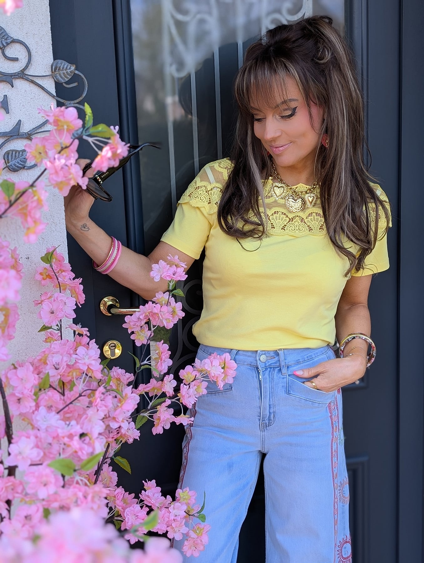 Top jaune dentelle✨️