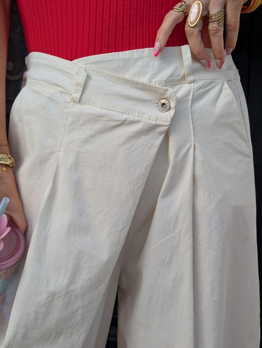 Pantalon asymétrique beige – Image 4