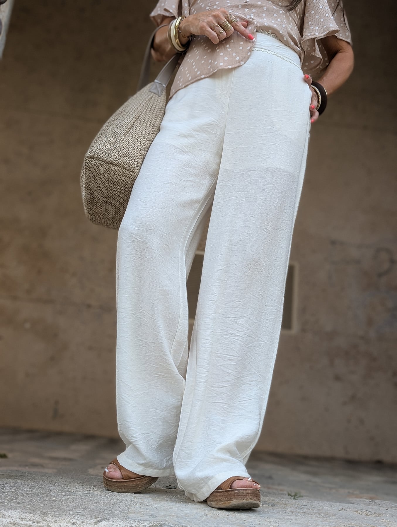 Pantalon Siléo Crème