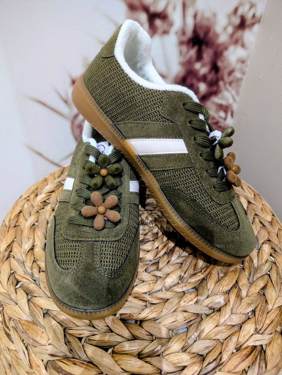 Baskets kaki Flora